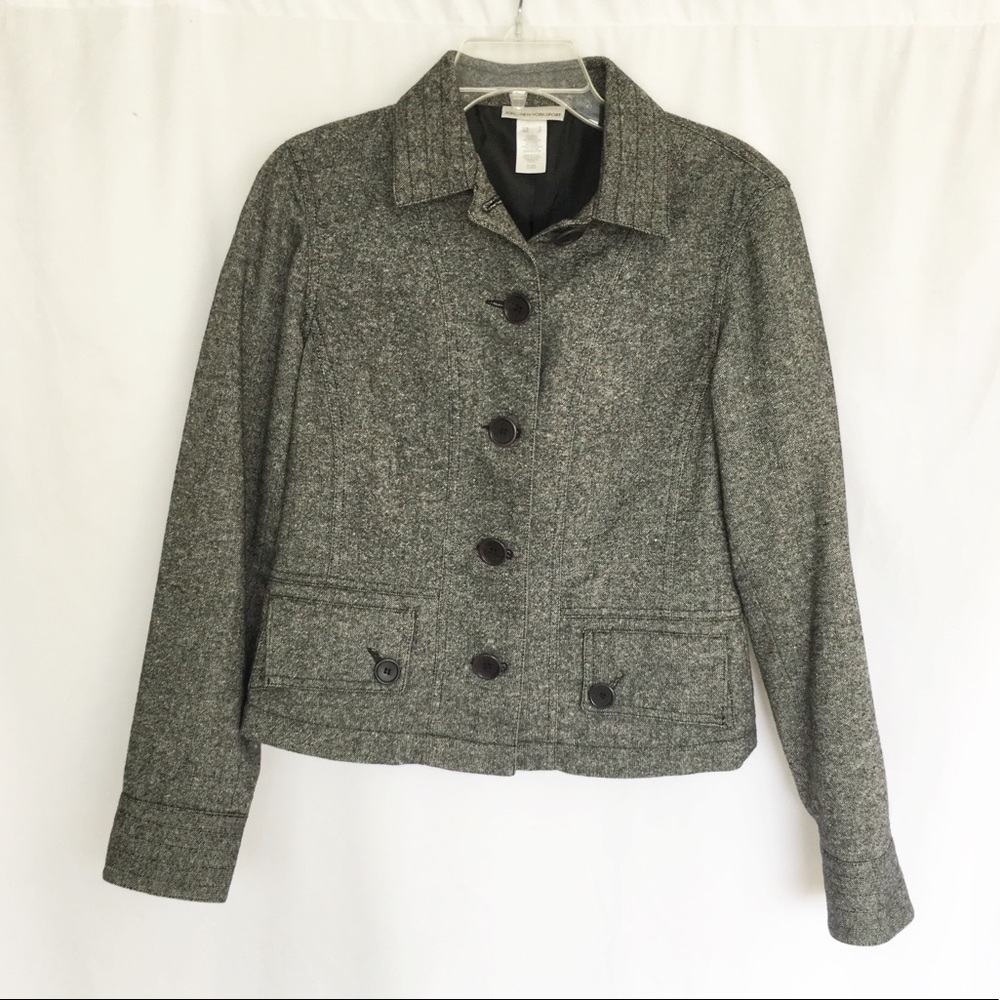 Jones NY gray wool blend jacket S